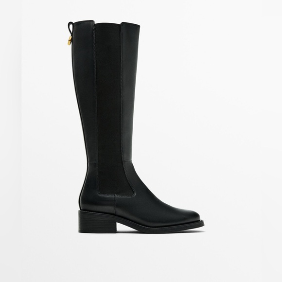 Massimo Dutti Shoes - Massimo Dutti Black Knee-High Boots